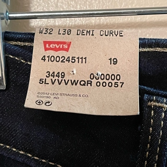 Levi’s Demi Curve Mid Rise Boot Cut Dark Wash Denim Jeans 14 - Picture 8 of 14